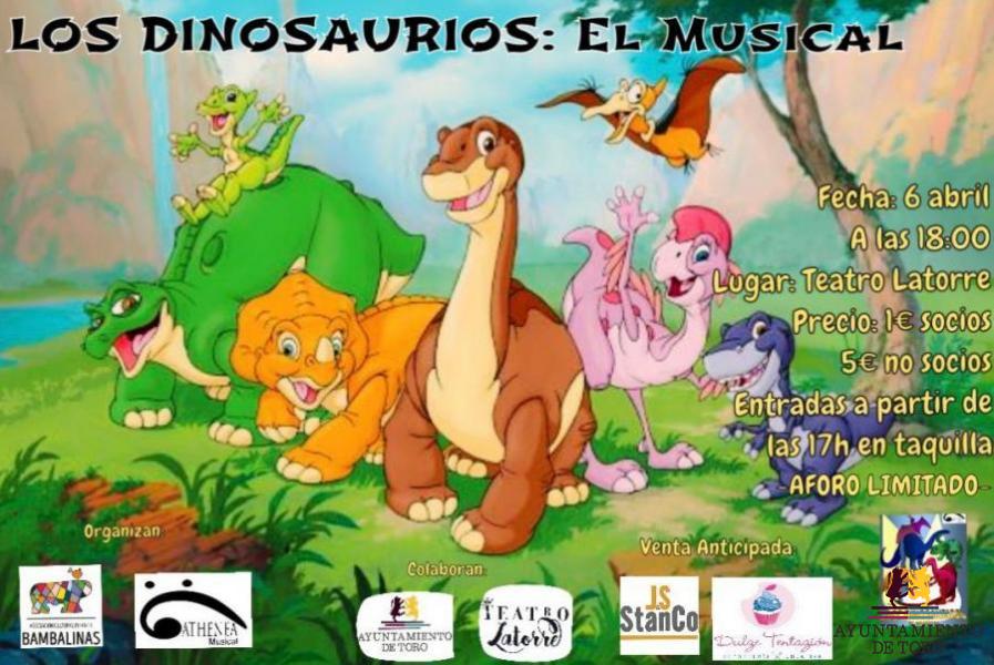 La asociaci&oacute;n Bambalinas promueve el musical ``Los dinosaurios``