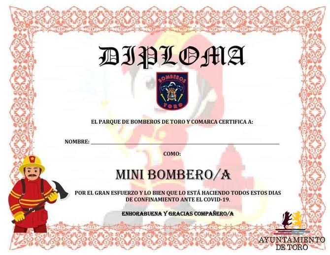 Toro se llena de mini bomberos con certificado
